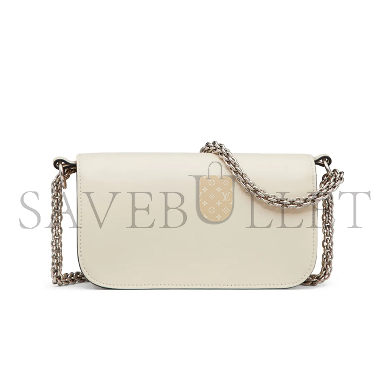 VALENTINO LOCÒ SMALL SHOULDER BAG IN LIGHT IVORY WHITE 1W2B0K53KNT (19*10.5*5cm)
